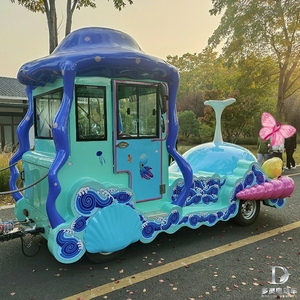 Pin Lithium đại dương bờ biển chủ đề Công Viên Nước điện trackless Du Lịch Đường đào tạo giá tốt nhất cho hành khách trẻ em vui chơi giải trí đi xe - Product Image 5