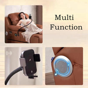 كرسي صالة مستلق متعدد الوظائف من الجلد الطبيعي ، غرفة معيشة فاخرة حديثة ، تخزين كهربائي - Product Image 5