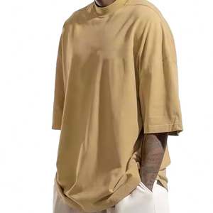 Camisetas de Algodón 100% de Punto Grueso, Transpirables, con Logotipo Personalizado, Tallas Grandes para Hombre, 240g, Oversize, Ecológicas, Bordadas - Product Image 2