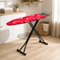 Armoire de rangement autoportante pour planche à repasser, support de repassage réglable en hauteur sur 7 niveaux, table à repasser pliable en métal pour vêtements