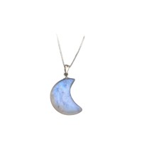 Pendentif lune en cristal naturel blanc clair 20 mm, breloque DIY en forme de croissant, vente en gros, décoration très prisée