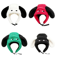 Adorable Chapeau d'Hiver Unisexe à Oreilles de Chien, Doux et Moelleux, Chapeau Amusant de Dessin Animé avec Sangle Mentonnière Réglable, Chapeau d'Extérieur pour Temps Froid, Idéal pour Adultes lors de Festivals