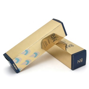 Custom Miniature Perfume Packaging Box with Gold Foil Stamping on Gold Cardboard Box - Product Image 4