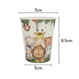 Décorations en papier pour fête d'anniversaire d'enfants sur le thème Nicro Jungle Wild One : ballons, toile de fond, nappe, bannière - Product Image 3