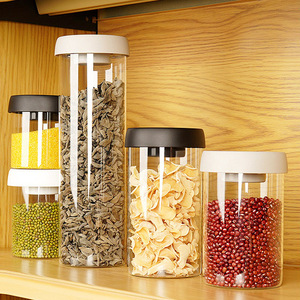 Barattolo <span class=keywords><strong>in</strong></span> <span class=keywords><strong>Vetro</strong></span> Borosilicato per Concentrati, Contenitore Ermetico per Alimenti con Coperchio Ribaltabile, Design Moderno - Product Image 6