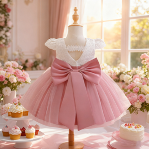 MQATZ gran oferta diseño <span class=keywords><strong>Floral</strong></span> niño vestido cuello redondo niños princesa vestido para cumpleaños bodas fiestas Casual AL3003XZ - Product Image 1