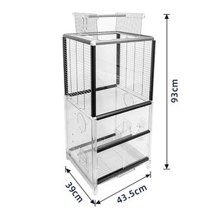 Rahatlatır çift cam papağan kafesi özel kuş kafesleri çift kuş üreme kafesi satılık - Product Image 3