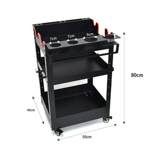 ShineOpen Premium Rolling Detailing Cart Car Detailing Trolley para pulido de automóviles Limpieza Lavado Productos para el cuidado del automóvil - Product Image 6