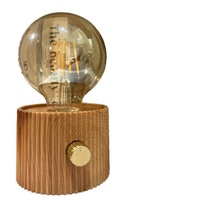 Nueva Lámpara de Noche LED de Lujo con Filamento de Tungsteno, Adorno Creativo Retro de Vidrio, Pequeña Lámpara de Mesa para Mesita de Noche