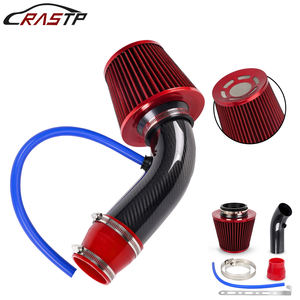 Kit de Tubería de Inducción Turbo para Sistema de Admisión de Aire Frío de 3" 76 mm para Coche, Tubo de Fibra de Carbono con Filtro de Aire de Cono de Alto Flujo para Carreras de Alto Rendimiento - Product Image 1
