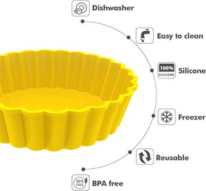 4 Inch Food Grade <b>Silicone</b> Baking Plate <b>Mould</b> for Cake Bread Pizza Soap & Food Use-Heat Resistant & Oven Safe - Product Image 3