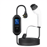 Chargeur EV portable OEM ODM 16A 1 phase 7kW 220V AC GBT NEMA 5-15P IP65 pour contrôle par application, câble de 3m, certifié CE CB TUV UKCA