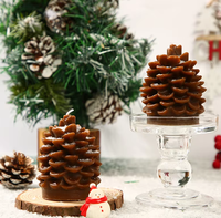 Handgefertigte Zylindrische Sojawachs-Duftkerzen im Kiefern-Stil mit 6-8 Stunden Brenndauer für Weihnachten, Ostern, Erntedankfest, Zuhause/Büro