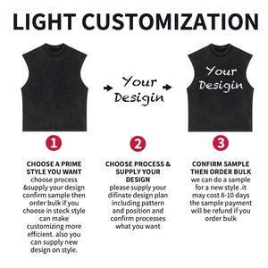 Logo personalizzato Oem di alta qualità da 300gsm cotone 100% con stampa DTG logo Plain pesante oversize gilet da palestra canottiere da uomo - Product Image 5