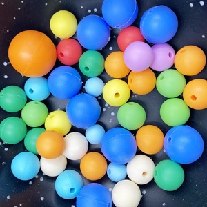 Umweltfreundliche Lose Kreis- und Ellipsenförmige Silikon-Beißperlen für Babys, DIY-Schnullerclips und Sensorisches Spielzeug - Product Image 4