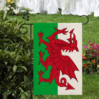 Drapeau du Pays de Galles Extérieur Matériau en lin de haute qualité 12 * 18In Plus de styles à choisir
