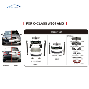 DEL CORPO di VENDITA CALDO KIT PER <span class=keywords><strong>MERCEDES</strong></span> BENZ <span class=keywords><strong>C</strong></span>-CLASS W204 AMG ANTERIORE POSTERIORE PARAURTI GRIGLIA di AUTO ACCESSORI - Product Image 3