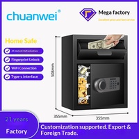 Coffre-fort à code numérique et empreinte digitale Chuanwei, modèle AL-2014F, pour la maison, antivol, avec serrure électronique à clé