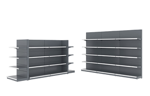 Personalizado Heavy-Duty Prateleiras Comerciais 120kg/camadas de Madeira Metal Gôndola Prateleiras para Store & Supermercado Prateleiras <span class=keywords><strong>Display</strong></span> Racks - Product Image 2