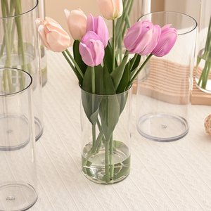 High Quality Transparent Plastic Cylinder <strong>Flower</strong> <strong>Vase</strong> For Wedding And Home Decor Floor Ornament - Product Image 2