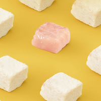 Cubes de poulet lyophilisés en gros pour animaux de compagnie, friandises lyophilisées pour animaux, cubes de poitrine de poulet lyophilisés, friandises lyophilisées pour chats