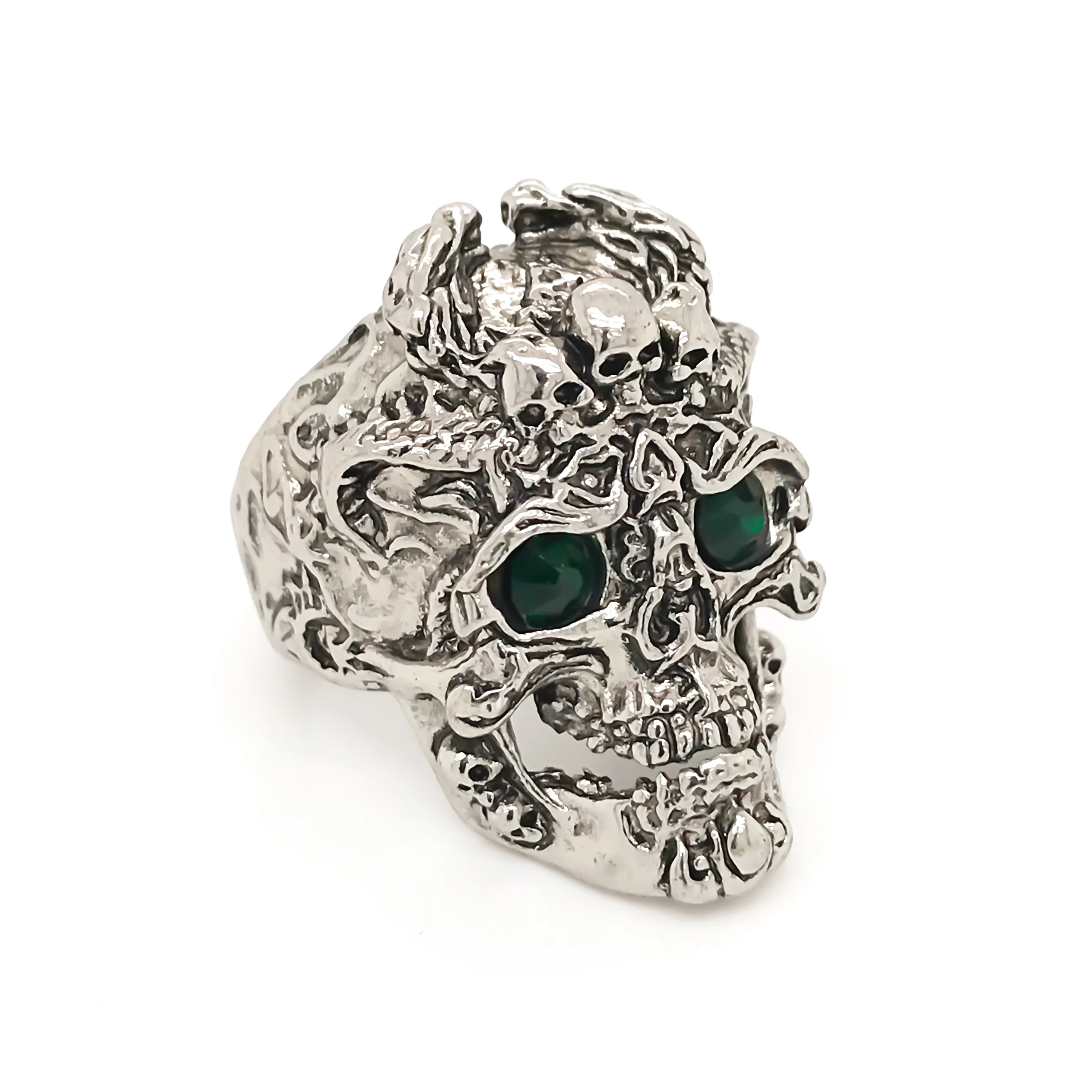 Rings Men Rings Fashion Jewelry Stainless Steel Men's Skull Rings Gothic Skull Ring Eyes Mens Ring Vintage Jewelry