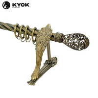 KYOK Support double robuste Tringle à rideau longue anodisée classique OEM Cantonnières de douche Tunisie Poteaux à rideaux Accessoires de chenilles