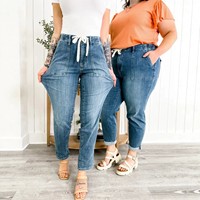 Jean en denim taille haute à cordon de serrage pour femme, style vintage, déchiré, coupe droite ample, amincissant, décontracté, printemps