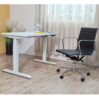 Bureau assis-debout électrique ergonomique à hauteur réglable 35 mm/s, double moteur, pour la maison, le bureau et les meubles de bâtiment