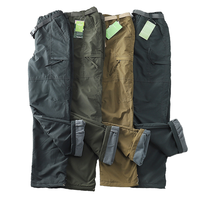 Pantalon de survêtement en toile imperméable pour homme 2025 – Taille élastique, léger, coupe-vent, multi-poches, séchage rapide, sport et travail décontracté