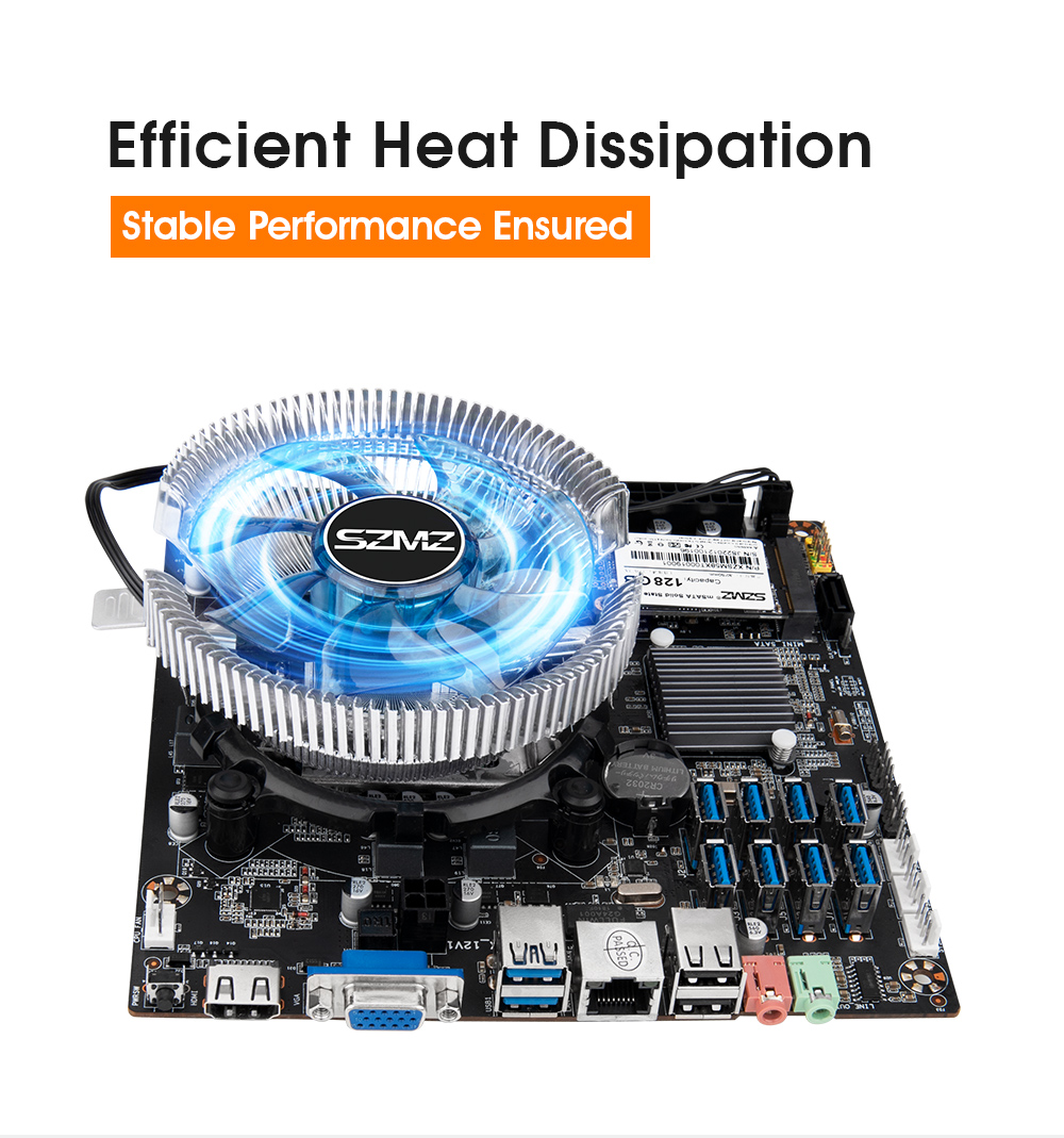 ATX B75E Motherboard Support 8GPU Graphic Card With High Hashrate