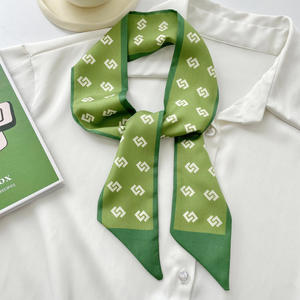 Diadema Coreana Serie Verde para Mujer, Versátil, Larga, con Decoración Floral, Pañuelo para el Cuello, Cinta para el Cabello para el Verano - Product Image 3