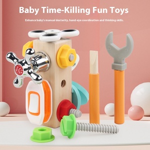 Cassetta degli <span class=keywords><strong>attrezzi</strong></span> per la riparazione del <span class=keywords><strong>legno</strong></span> portatile per bambini e bambini maschi di attività educativa cubi con vite che smontano il dado auto - Product Image 2