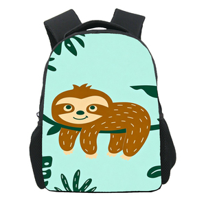 Zaino per Bambini in Poliestere con Motivi di <span class=keywords><strong>Animali</strong></span> e Foglie, Chiusura a Cerniera, Capacità Inferiore a 21L, Portatile per Progetti Artistici e Artigianali - Product Image 1