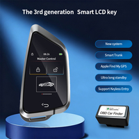 Clé de voiture LCD haut de gamme, avec fonction de localisation iOS pour afficher les informations de positionnement, entrée sans clé, compatible avec plusieurs modèles
