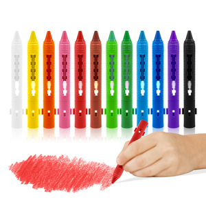 Crayons de bain lavables pour bébé, 6 couleurs, non toxiques, effaçables, crayons de bain pour enfants - Product Image 2