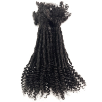 [Jiffy/Hohodreads] naturali e morbidi capelli ricci all'uncinetto Dreadlocks Cheveux Humains capelli umani estensioni fatte a mano