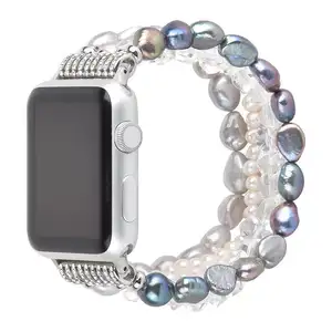 Watch strap for Apple Watch Suitable for Apple iwatch 3 4 5 6 7pearl watch band Creative personality crystal jewelry wrist band