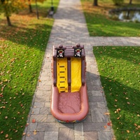 Toboggan aquatique gonflable portable sur le thème du bateau pirate avec piscine, gonflage rapide, usage commercial, grande capacité, équipement de jeu extérieur