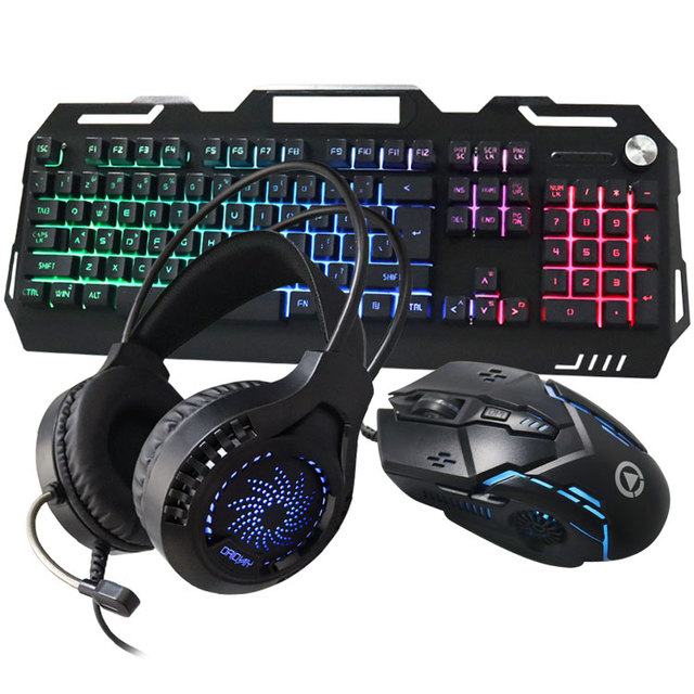 RGB 104 Key Gaming Mechanical Keyboard Wired Desktop with LED  Mouse Headphone Combo for PC Computer