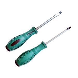 Green Magnetic Screwdriver 100Mm Ph2 Sl6 Cross Head Vanadium Steel Hex Shank Household Tool Set With <b>Strong</b> <b>Magnet</b> - Product Image 4