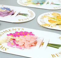 YZ DIY Kreative Trockenblumen-Grußkarten aus Duplexkarton für Campus- und Eltern-Kind-Sociales, Geschenkbox-Verpackung