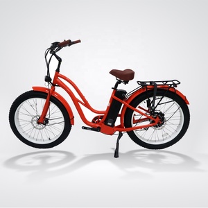 Bicicleta Eléctrica <span class=keywords><strong>Land</strong></span> <span class=keywords><strong>Cruiser</strong></span> de 48V 250W con Motor sin Escobillas Bafang, Batería de Litio de 15AH, Aleación de Aluminio, 7 Velocidades, para Nieve y Playa - Product Image 4