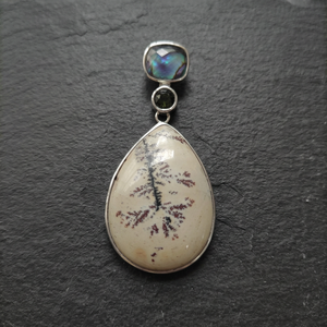 Pendentif en argent 925 en forme de coquille d'ormeau naturelle - Product Image 2