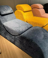 Chaise de yoga ergonomique moderne, chaise longue ondulée en mousse haute densité, canapé extensible compressé sous vide pour salon et salle de sport