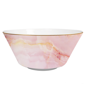 Service de table en porcelaine osseuse de luxe, motif marbre <span class=keywords><strong>rose</strong></span> doré, 43%, <span class=keywords><strong>vaisselle</strong></span> occidentale pour la maison, goûter, banquet, céramique - Product Image 4