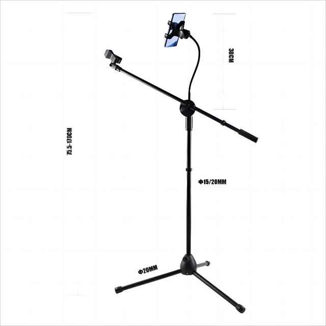 Professional Adjustable Floor Gooseneck Scissor Microphone Tripod Stand