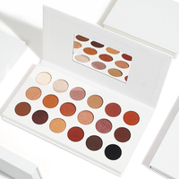CC30611 18 couleurs DIY Boîte en carton Emballage Palette d'ombres à paupières Vente en gros Pressed Glitter Eyeshadow Shimmer Finish Private Label
