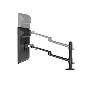 Adjustable Standing Up Desk Multiple Computer Sizes Up To 32 Inches Single Dual Monitor Riser Arm Stand