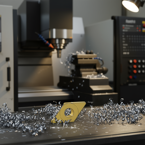 Plaquette de tournage Fervi 55 degrés en forme de diamant avec trou pour l'usinage des métaux - Product Image 3